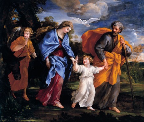 Ritorno dall'Egitto dipinto della Santa Famiglia che mostra il ritorno dall'Egitto